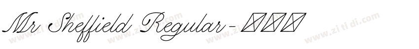 Mr Sheffield Regular字体转换